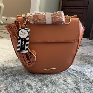 Alexis Bendel Tan Crossbody Bag with Elegant Structure